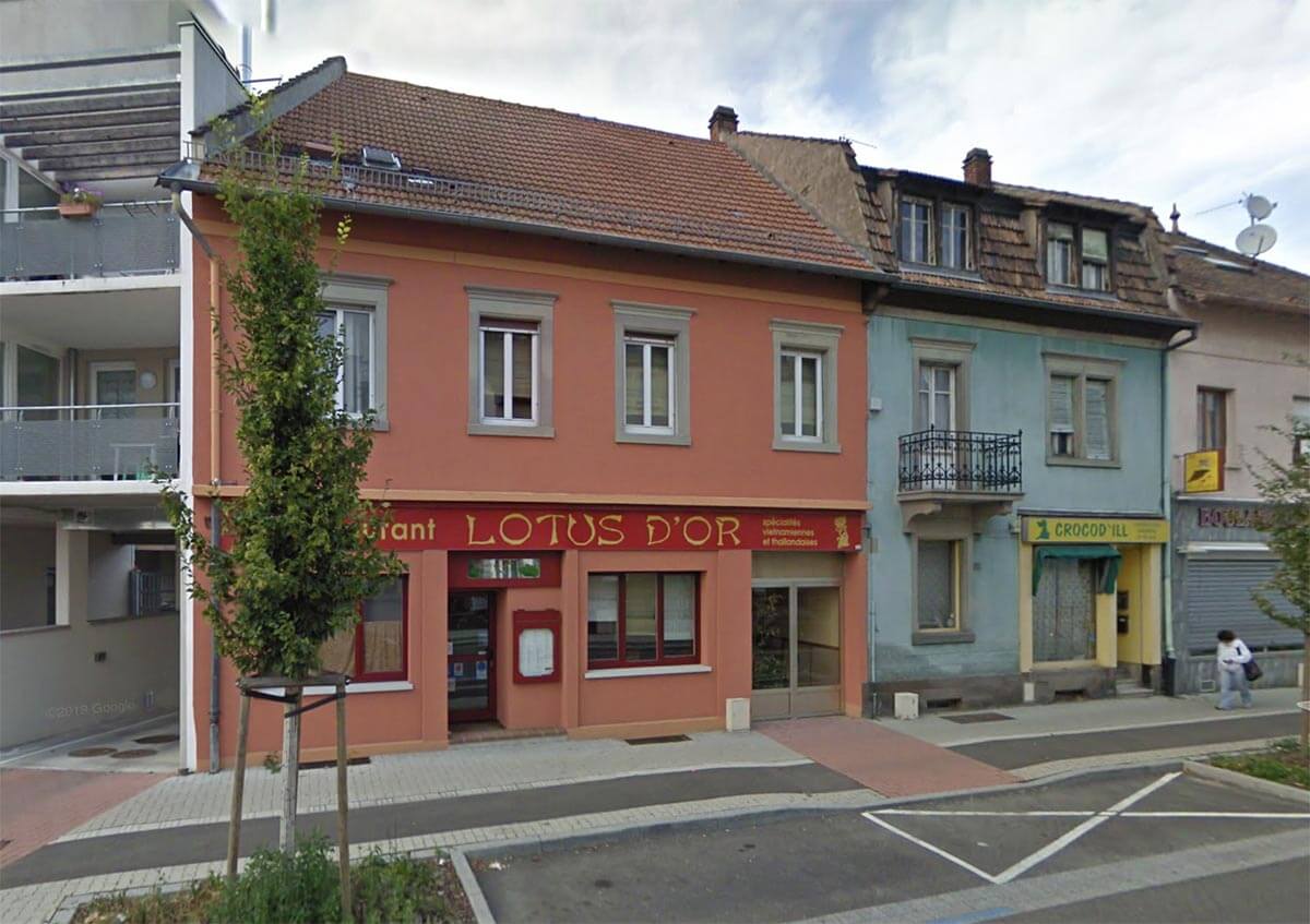 Ancienne Façade du bâtiment du Restaurant Le Bouchon et l'Assiette à Illkirch Graffenstaden, un restaurant asiatique Le Lotus d'Or