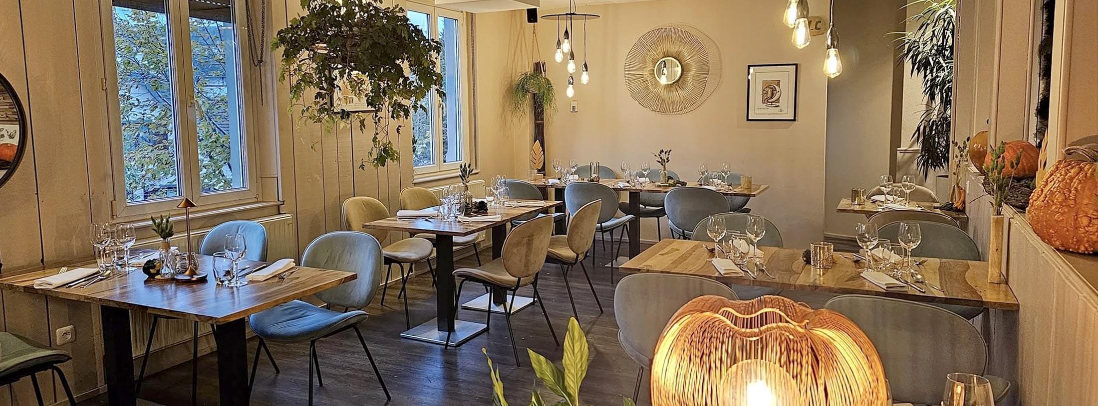 Salle du haut restaurant le Bouchon et l'Assiette à Illkirch au rez-de-chaussée
